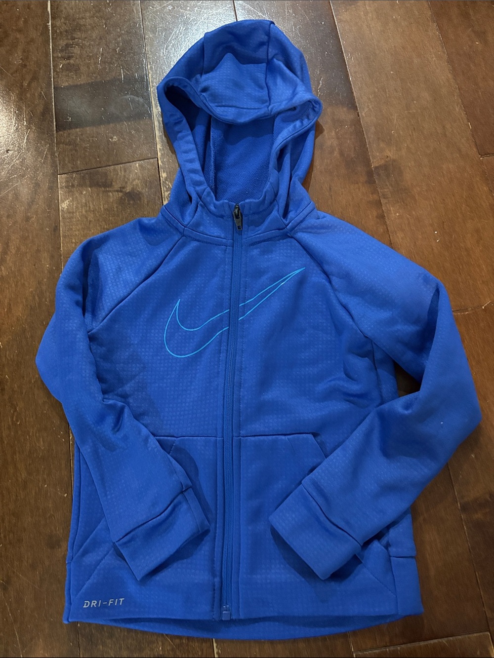 Nike Royal Blue Full-Zip Hooded Performance Jacket